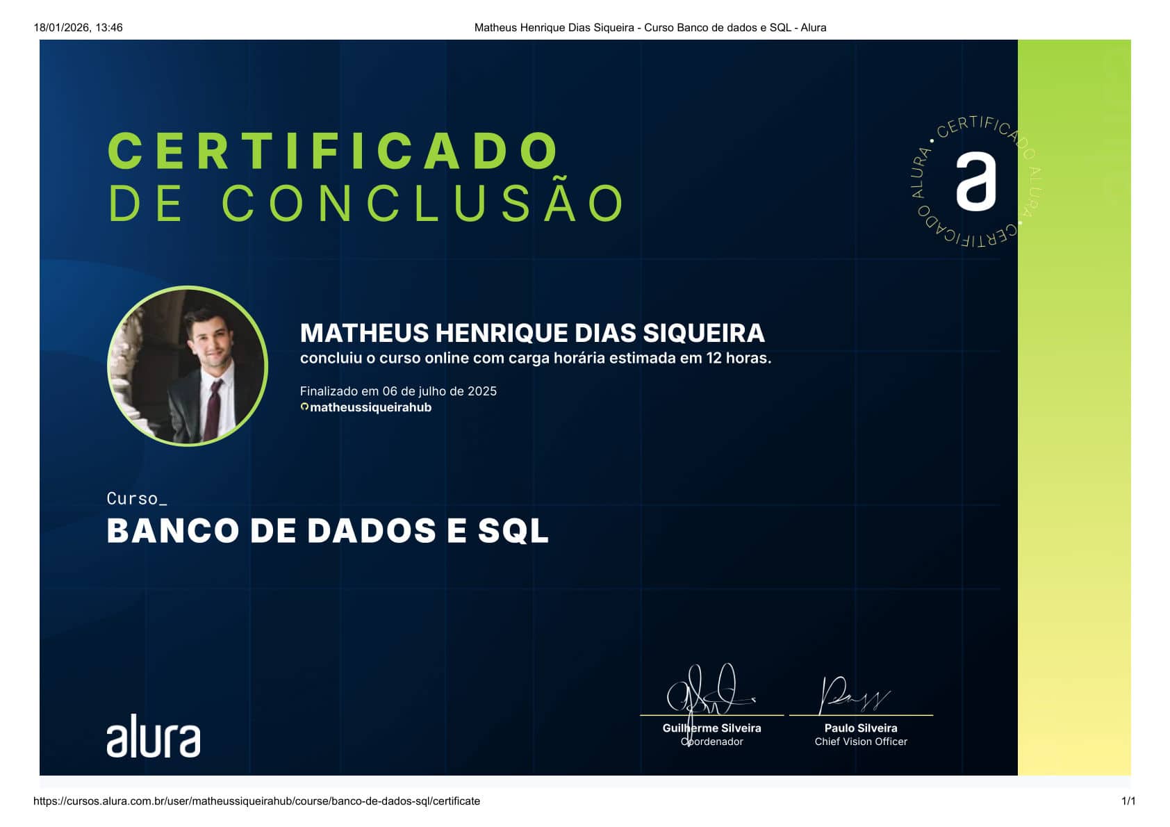 Databases and SQL - Alura