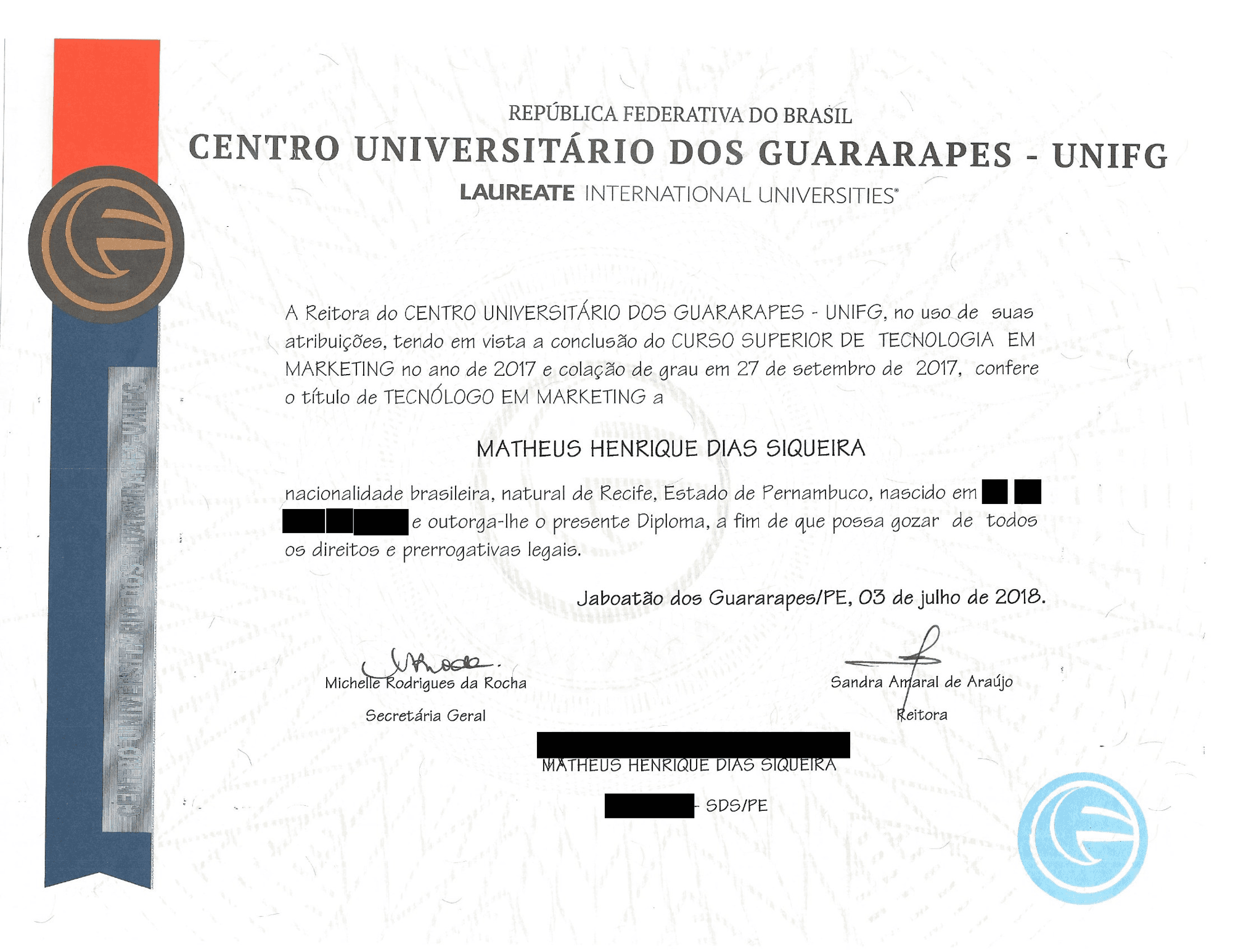 Higher Education Diploma in Marketing - UNIFG