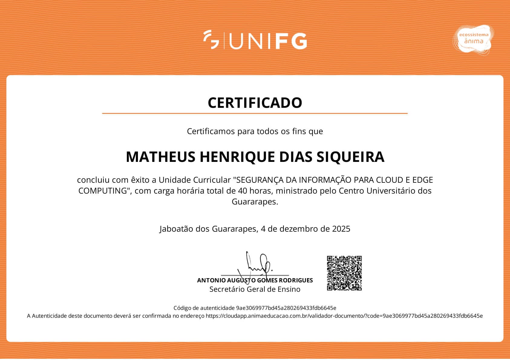 Information Security for Cloud and Edge Computing - UNIFG