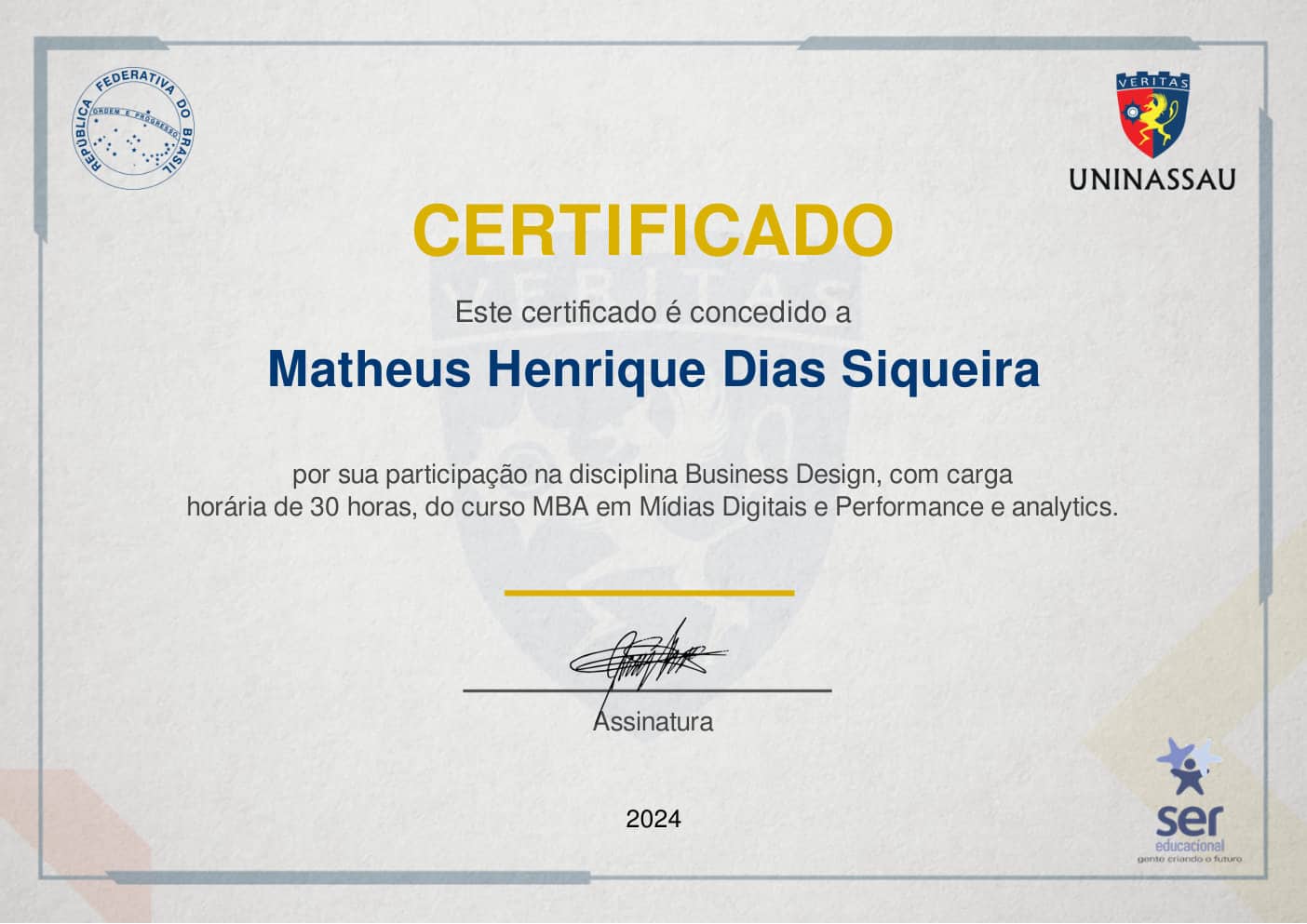 Business Design - UNINASSAU