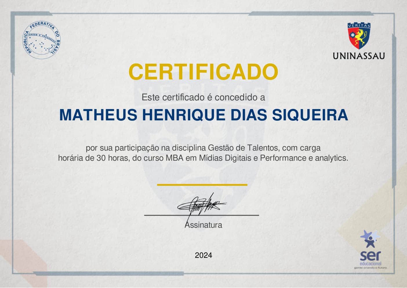 Talent Management - UNINASSAU