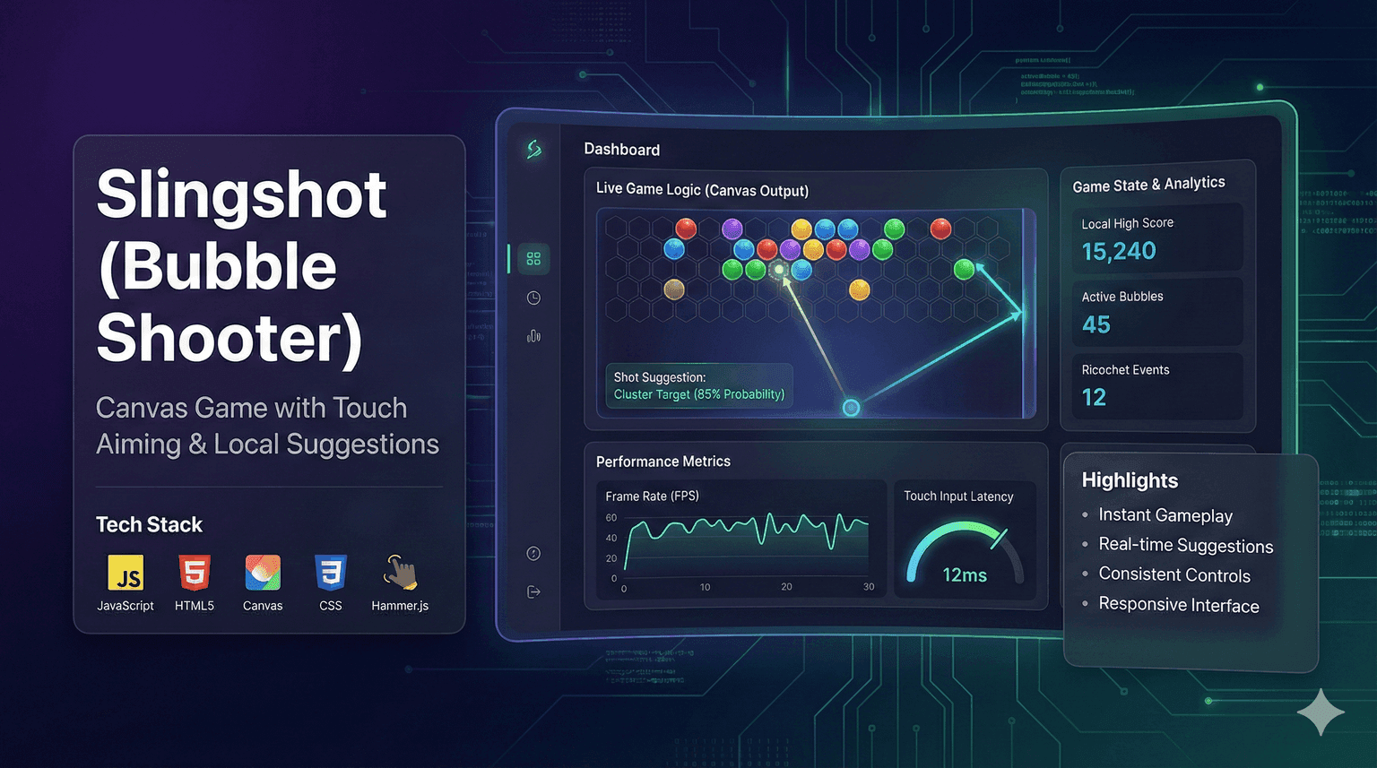 Touch aim, ricochet shots, and real-time tactical hints.